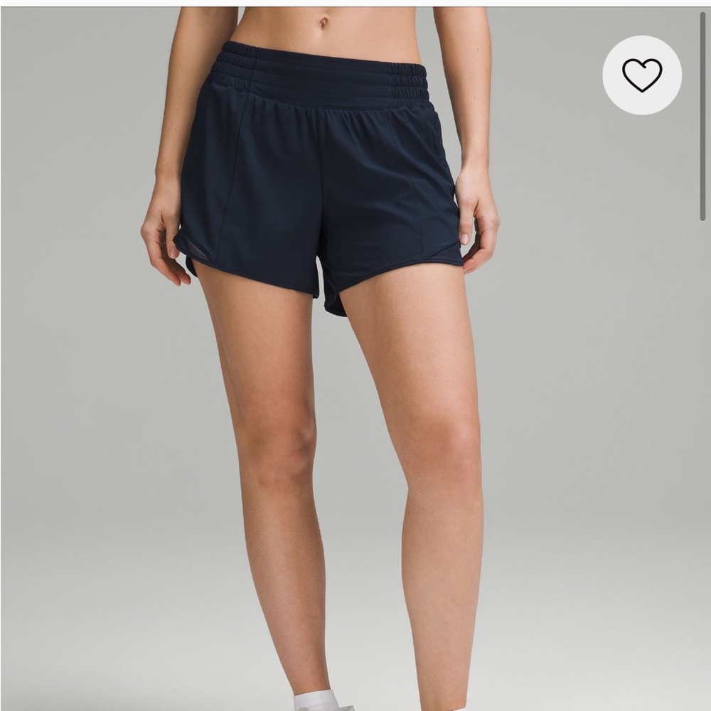 Women’s navy blue high-rise hotty hot 4 inch shorts